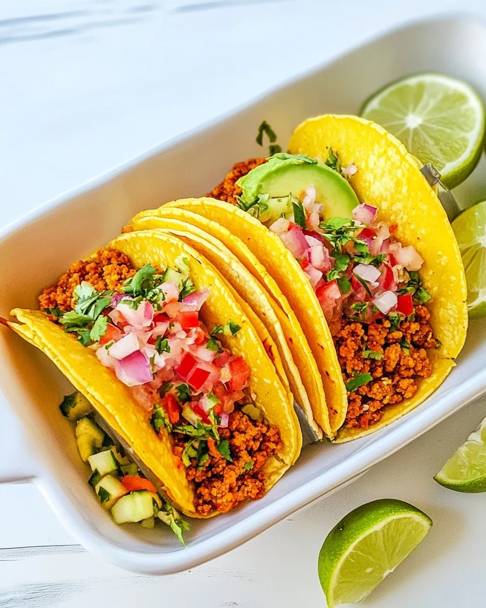 Healthy Baked Ground Chicken Tacos recipe photo
