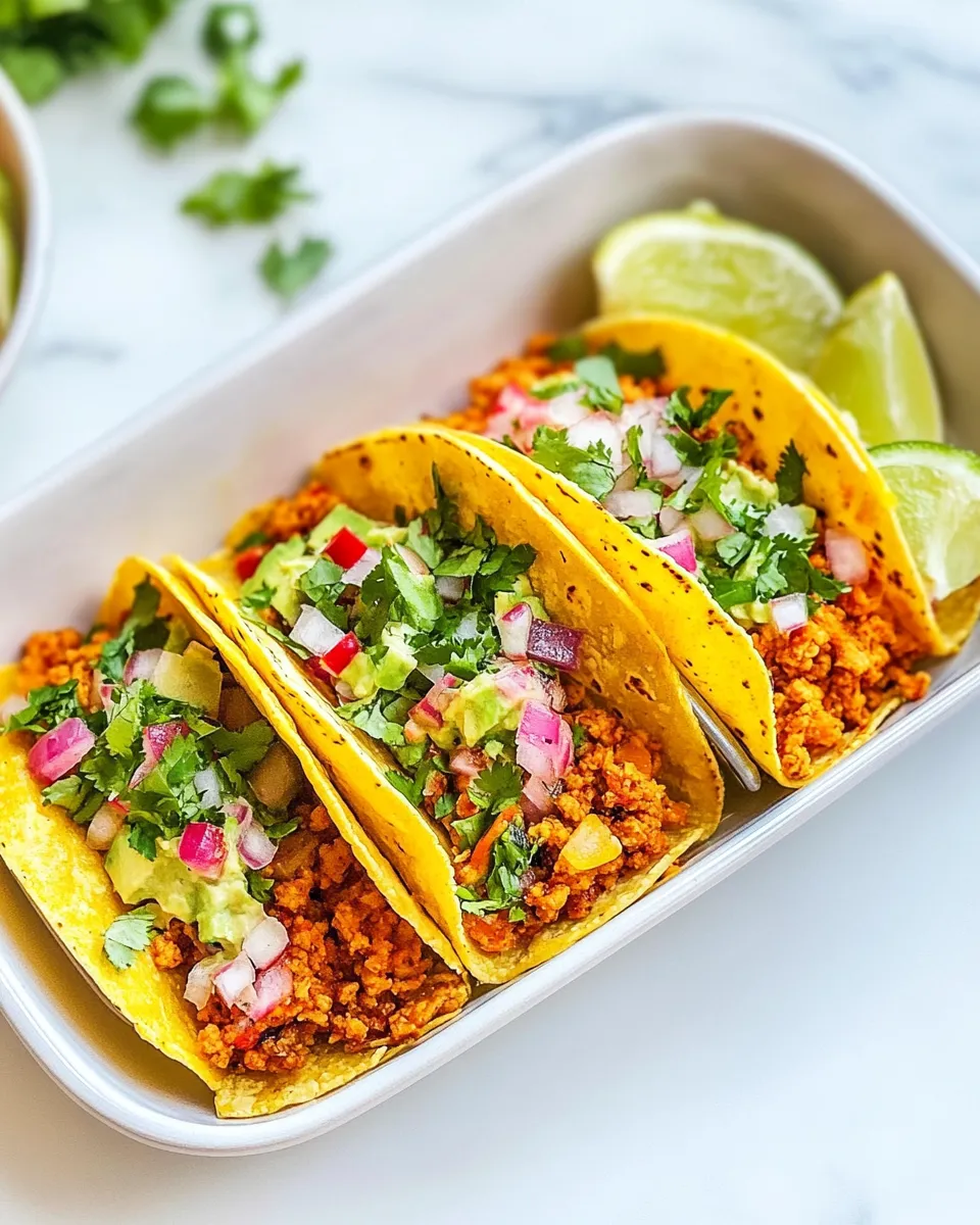 Tasty Baked Ground Chicken Tacos shot