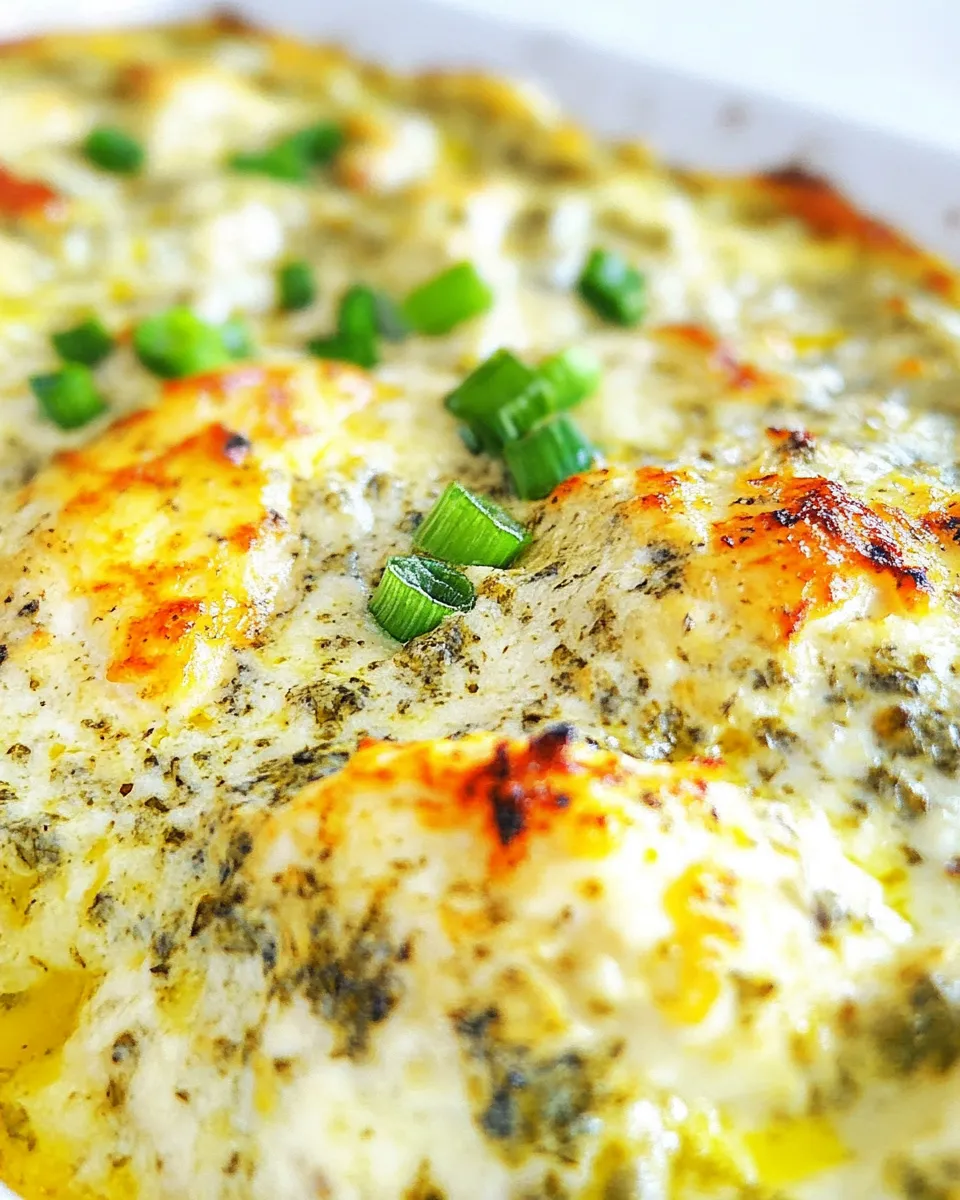 Healthy Baked Spinach Dip Chicken shot