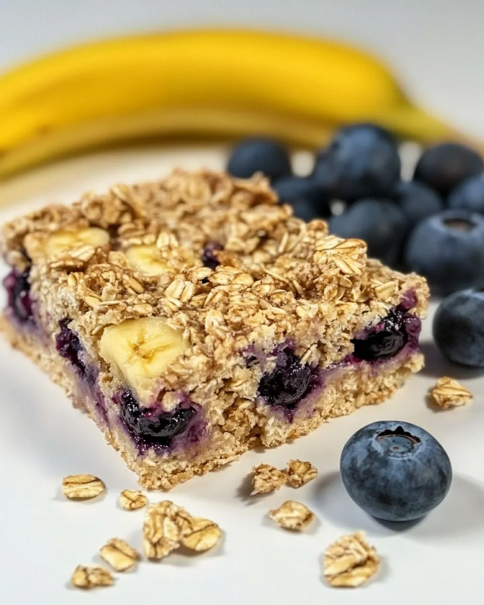 Delicious Banana Blueberry Bars shot