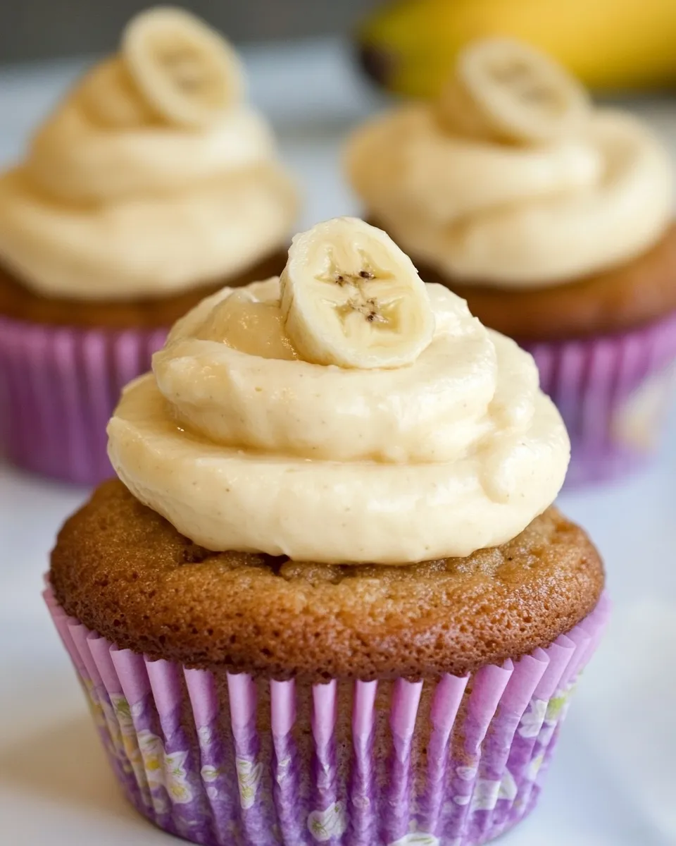 Easy Banana Cupcakes with Vanilla Pastry Cream image