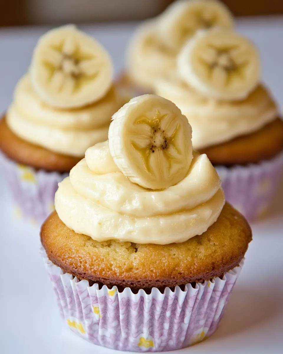 Delicious Banana Cupcakes with Vanilla Pastry Cream recipe photo
