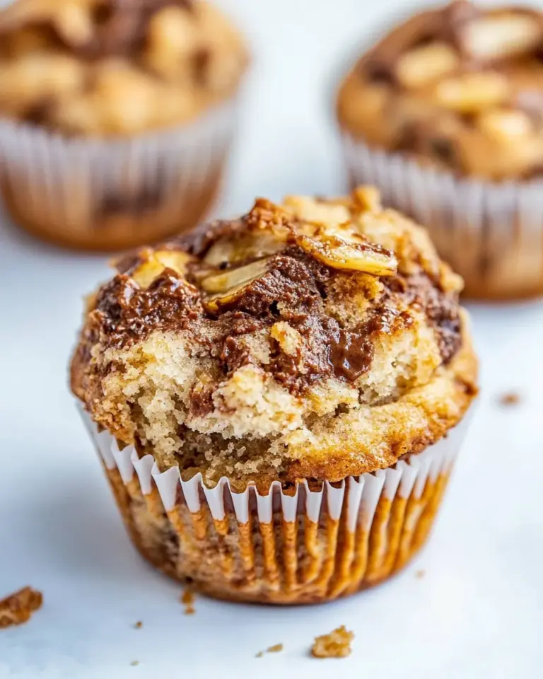 Homemade Banana Nutella Muffins photo