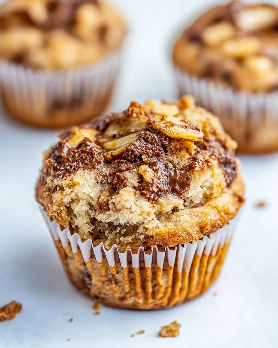 Homemade Banana Nutella Muffins photo