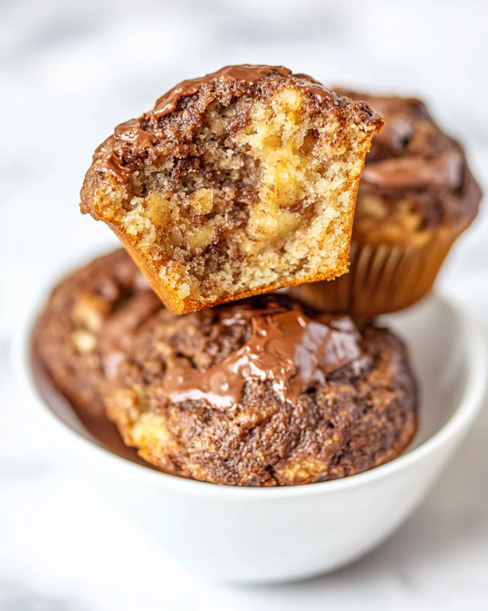 Easy Banana Nutella Muffins recipe photo