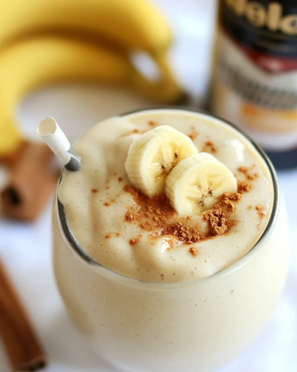 Delicious Bananas Foster Smoothie shot