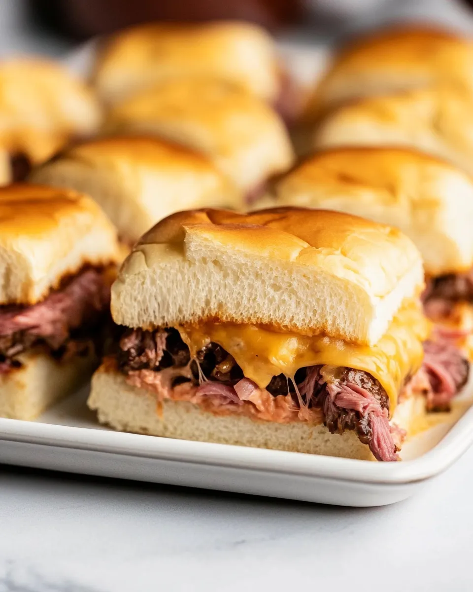 Classic Beef and Cheddar Sliders (Arbys Copycat) image