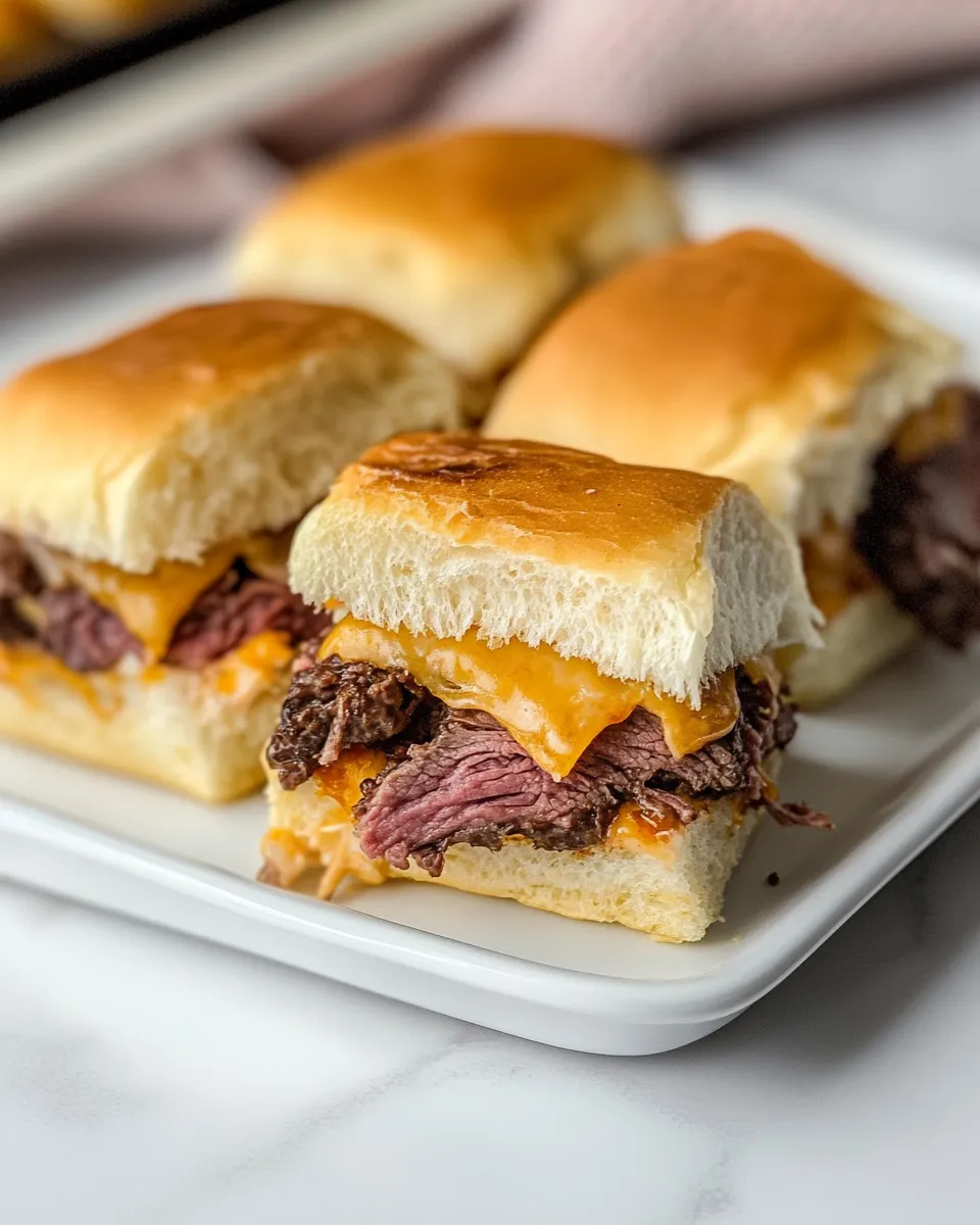 Easy Beef and Cheddar Sliders (Arbys Copycat) recipe photo