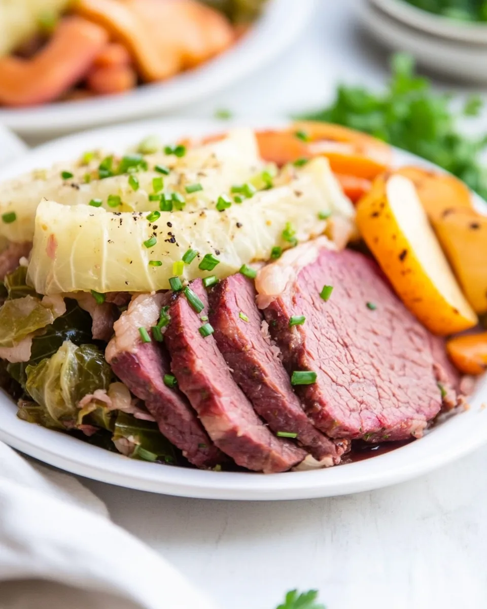 Delicious Best Corned Beef and Cabbage shot