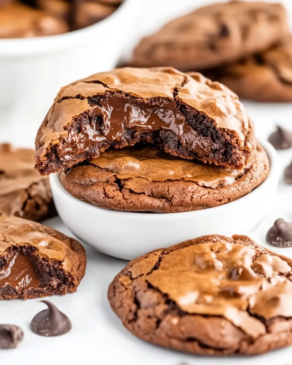 Delicious Best Fudgy Flourless Chocolate Brownie Cookies image