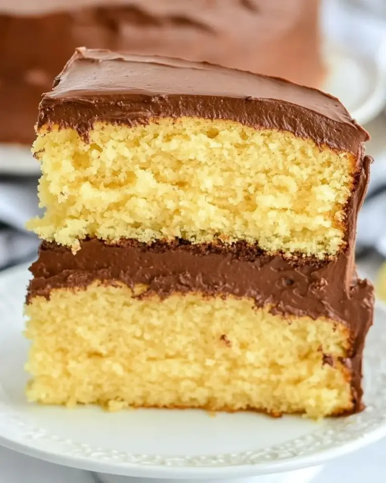Homemade Best Yellow Cake Recipe with Chocolate Buttercream photo