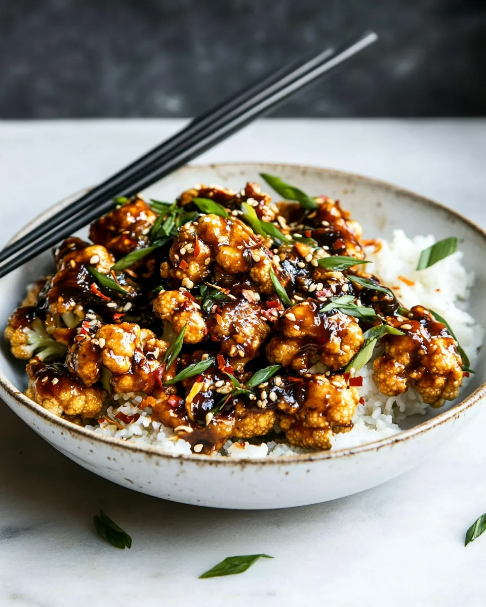 Healthy Better Than Takeout Kung Pao Cauliflower. recipe image