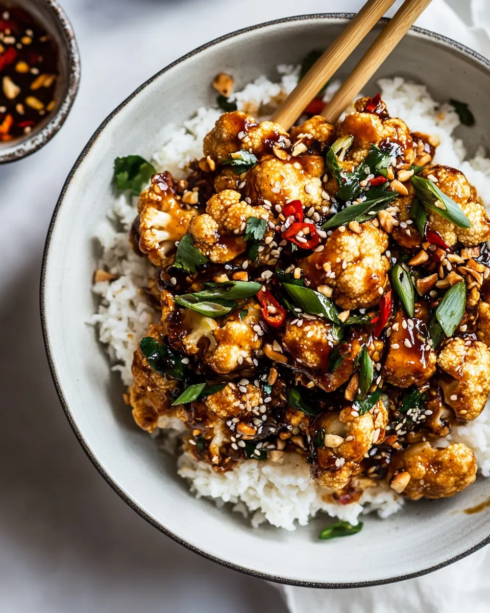 Sweet Better Than Takeout Kung Pao Cauliflower. picture