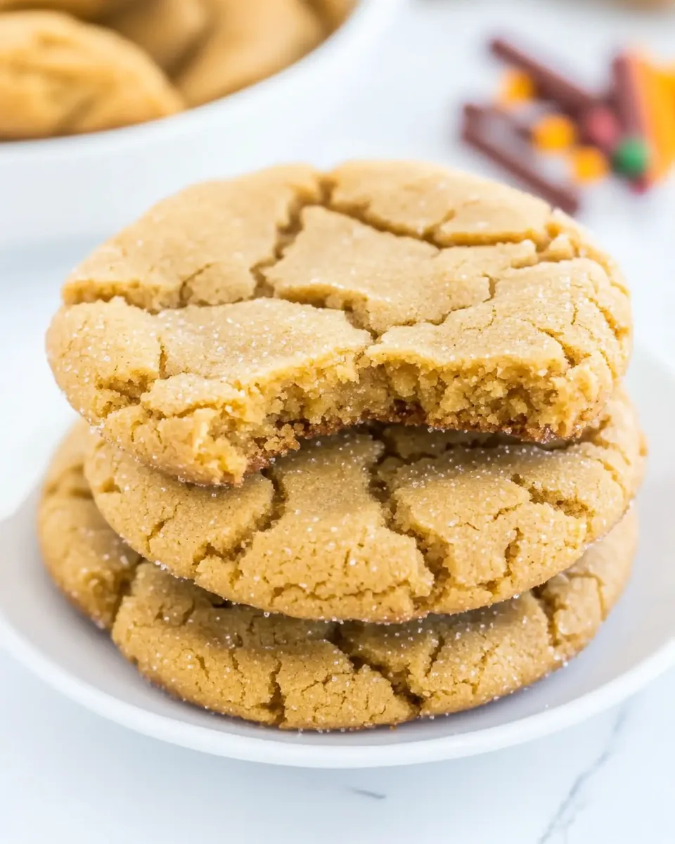 Classic Big Soft and Chewy Peanut Butter Crinkle Cookies image