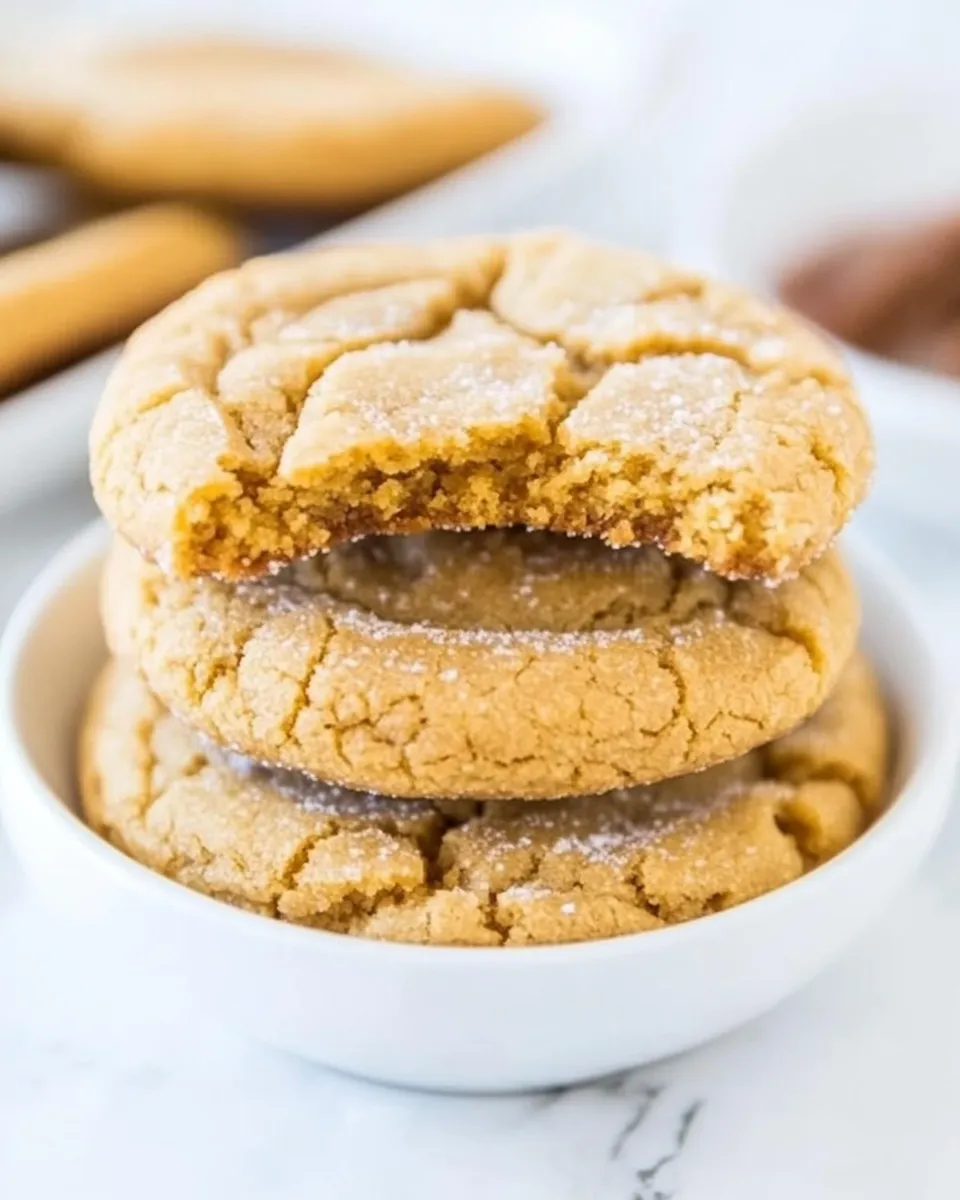 Easy Big Soft and Chewy Peanut Butter Crinkle Cookies recipe photo