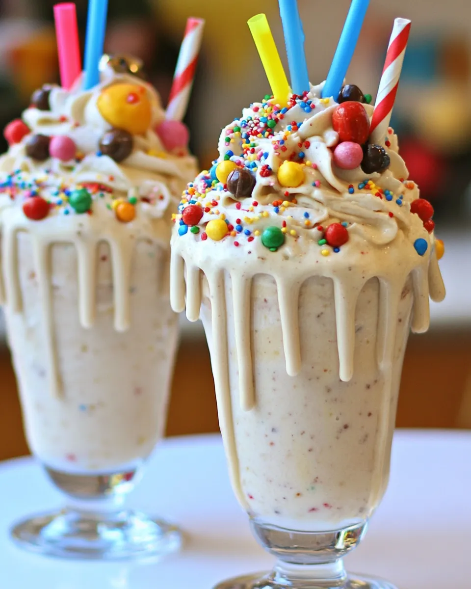 Easy Birthday Cake Milkshakes recipe photo