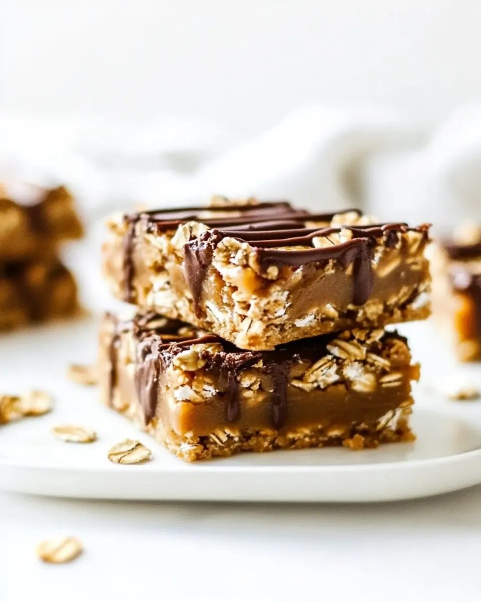 Healthy Biscoff Oatmeal Bars shot