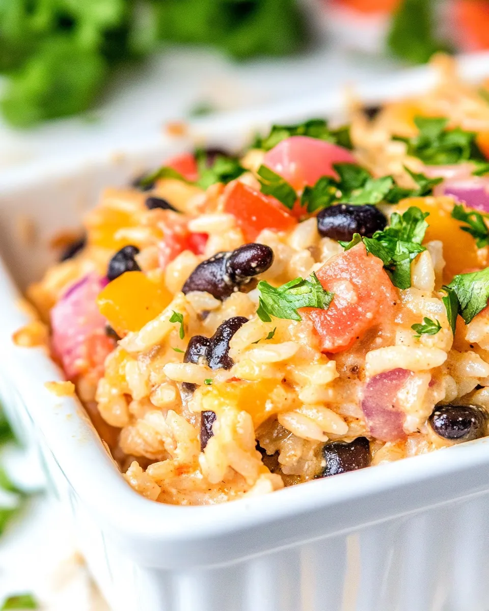 Delicious Black Bean and Rice Casserole shot