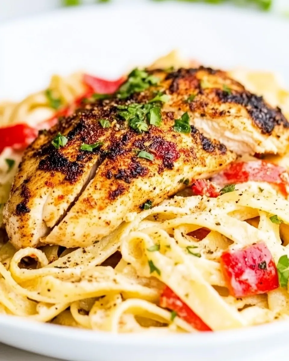 Homemade Blackened Chicken Fettuccine recipe photo