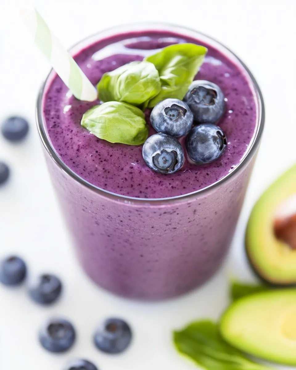 Classic Blueberry Avocado Smoothie dish photo