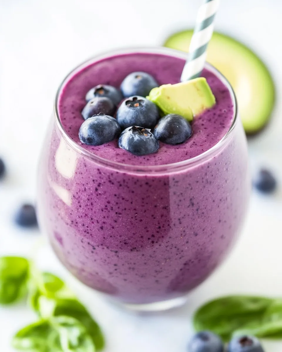 Easy Blueberry Avocado Smoothie image