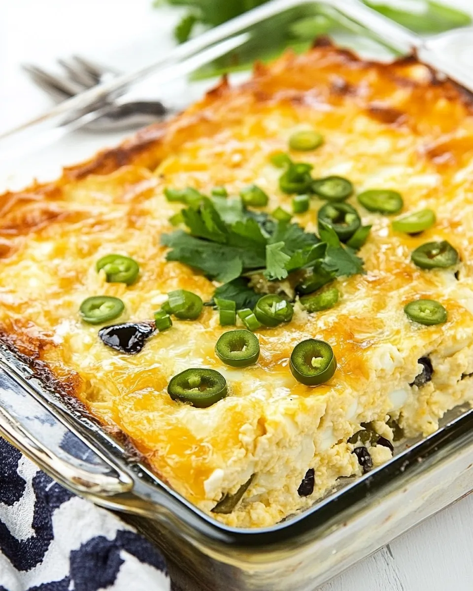Delicious Bobbis Egg Casserole with Green Chiles dish photo