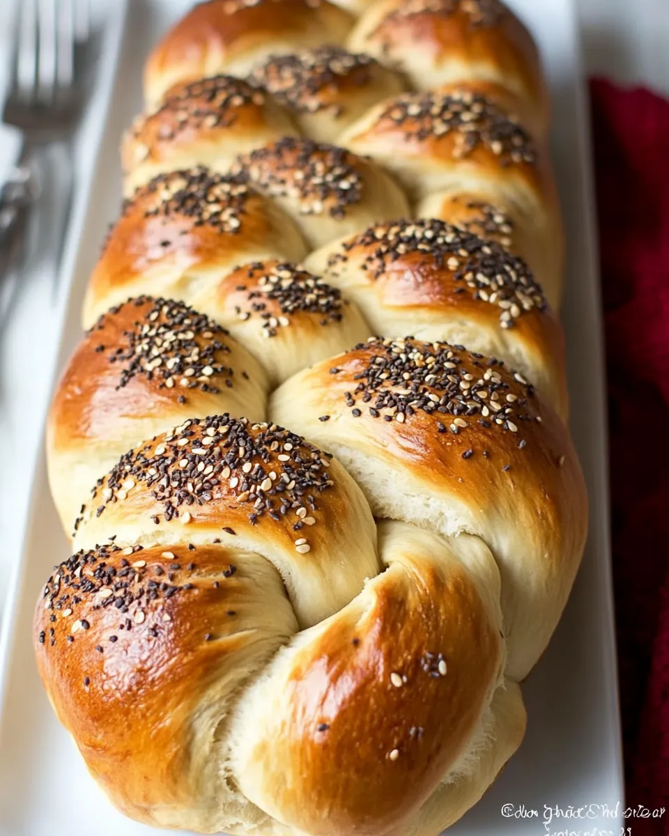 Classic Braided Challah Bread image