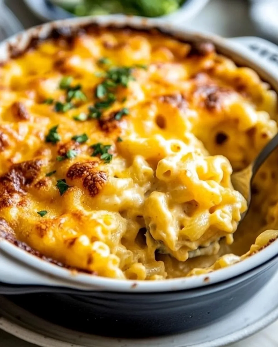 Savory Breakfast Mac and Cheese Recipe food shot
