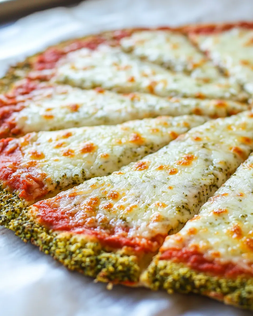 Homemade Broccoli Crust Pizza photo