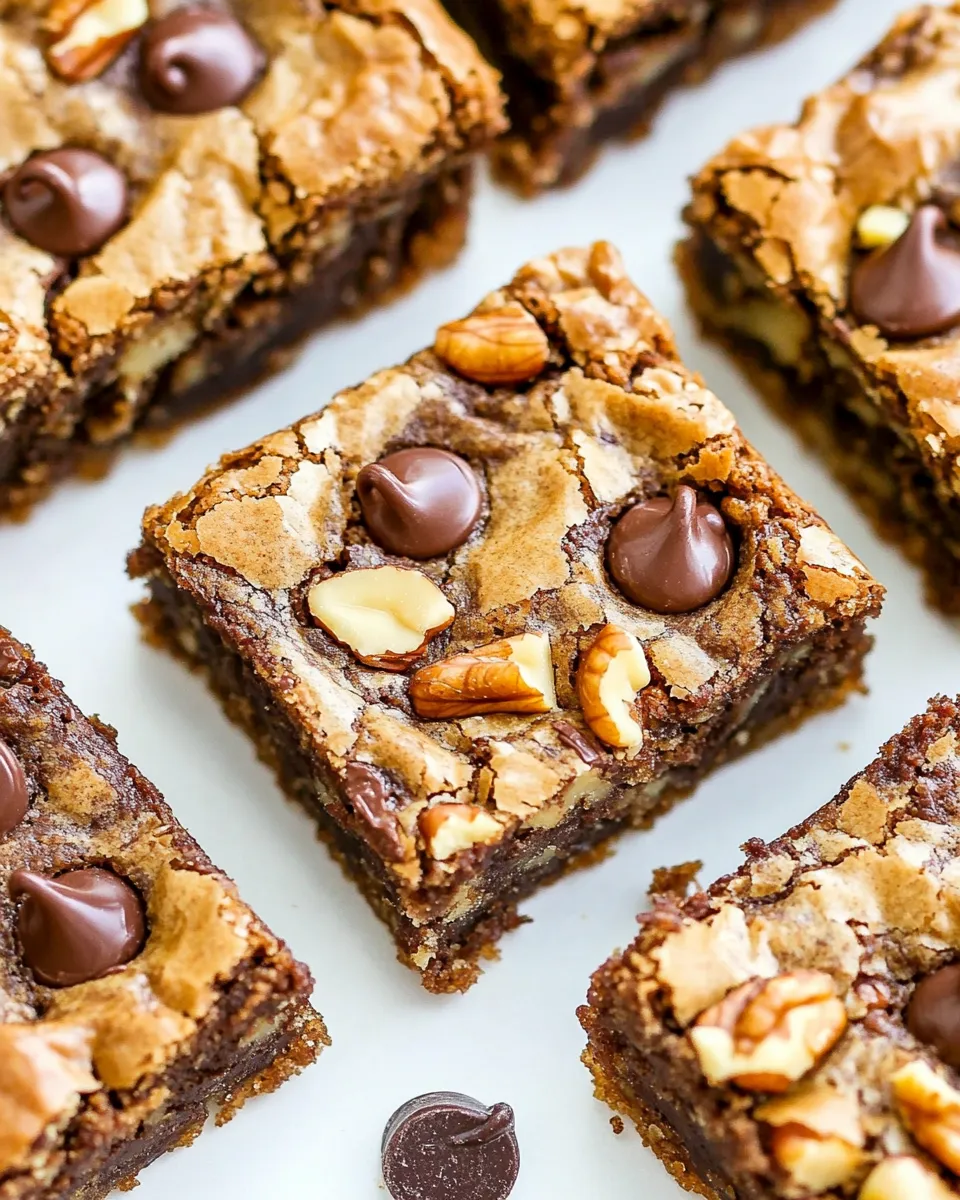 Easy Brown Butter Walnut Chocolate Chip Blondies photo
