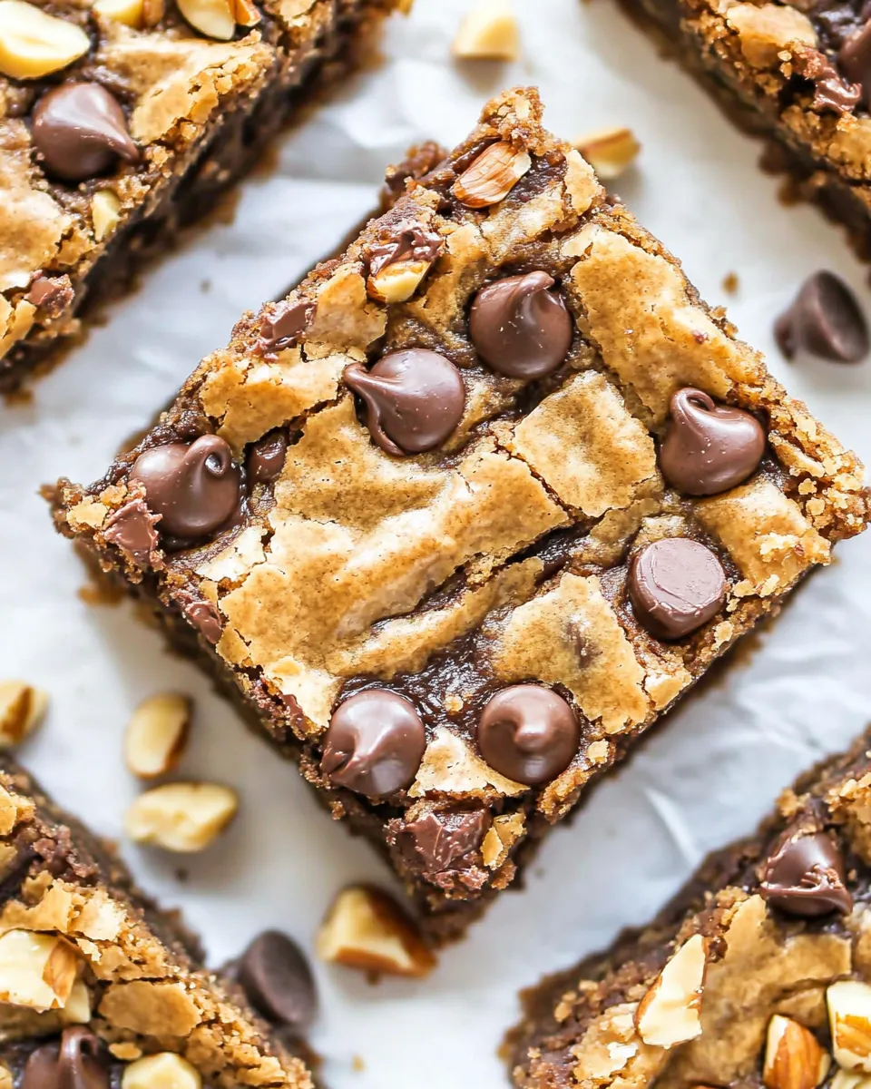 Classic Brown Butter Walnut Chocolate Chip Blondies recipe photo