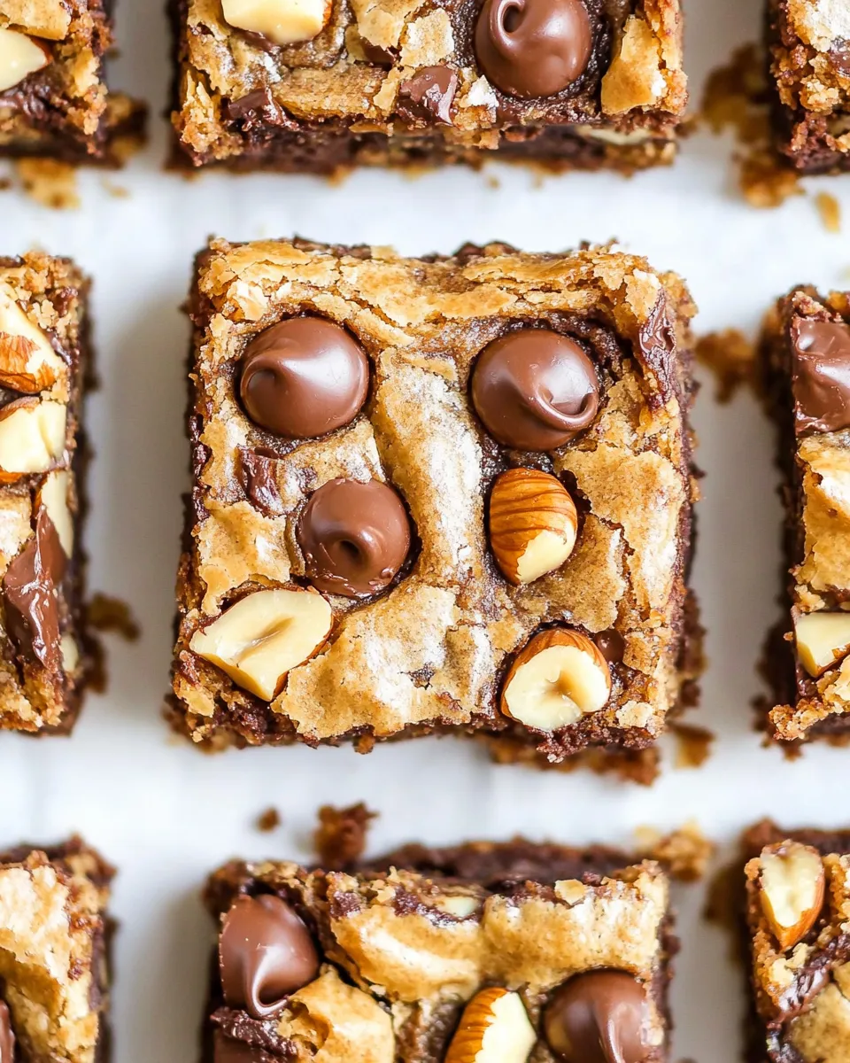Tasty Brown Butter Walnut Chocolate Chip Blondies shot