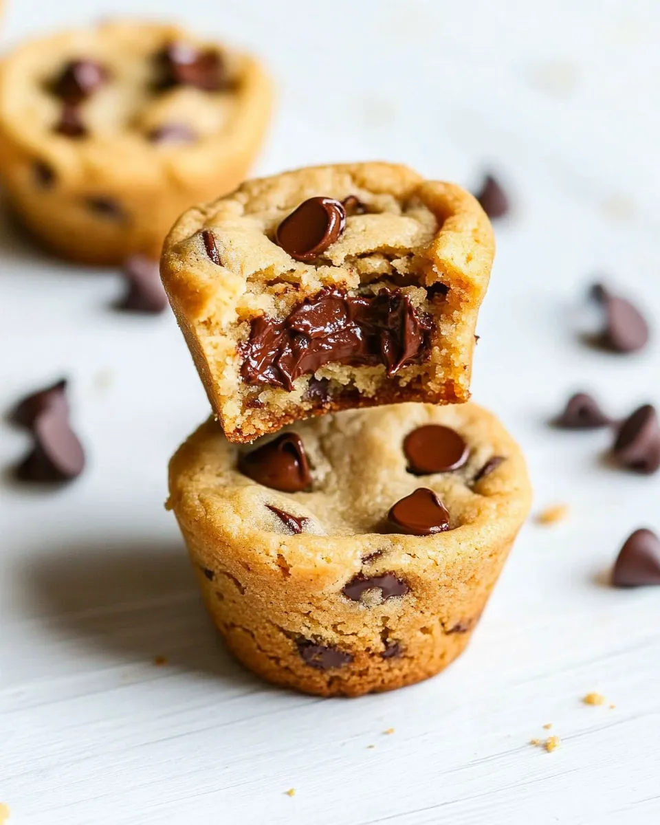 Easy Browned Butter Chocolate Chip Cookie Cups shot