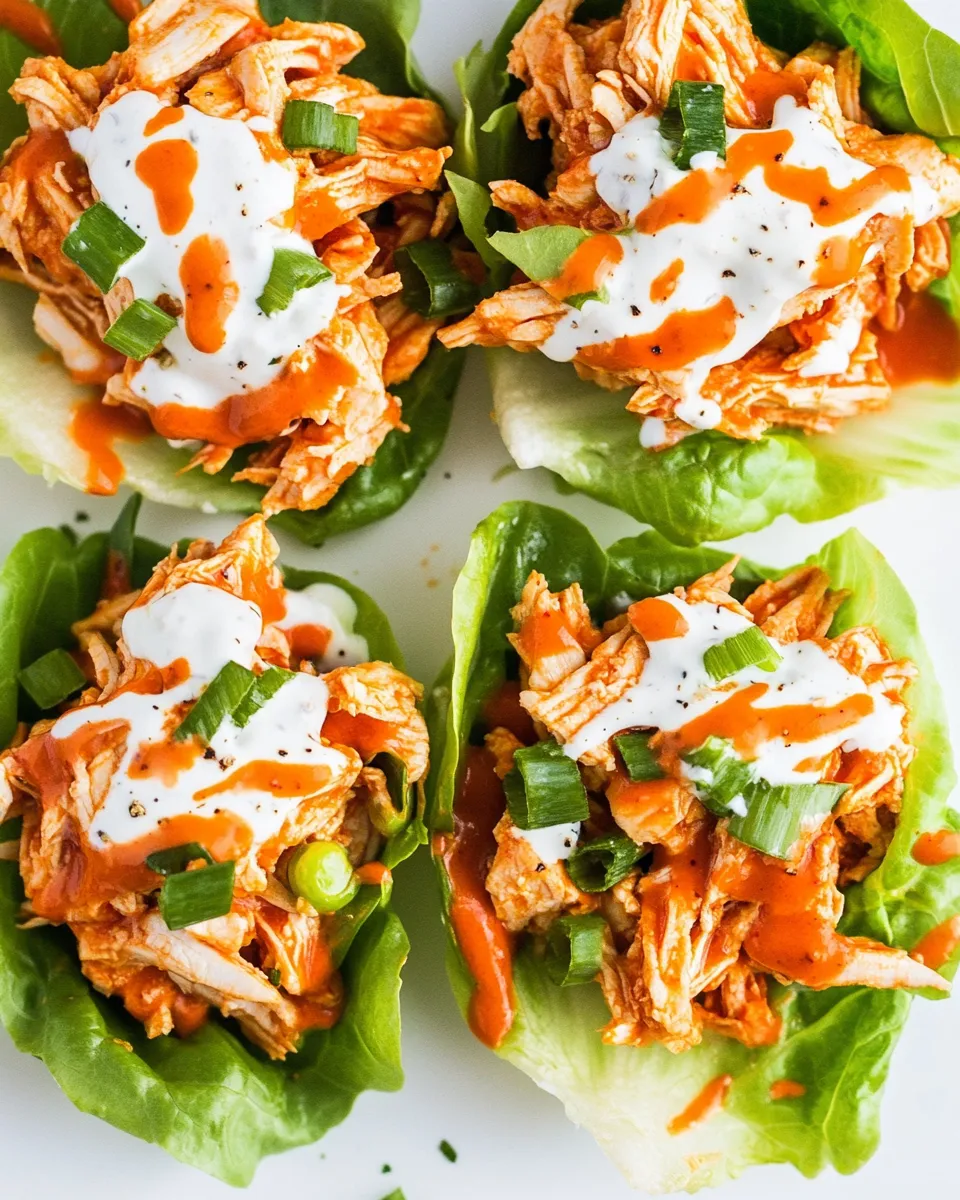Delicious Buffalo Chicken Lettuce Wraps (Slow Cooker, Instant Pot) dish photo