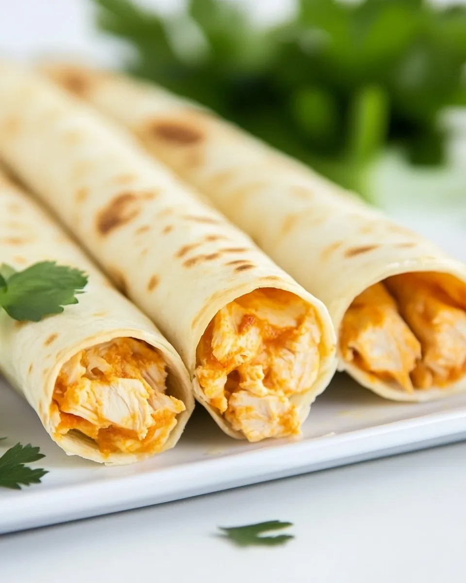 Delicious Buffalo Chicken Taquitos shot