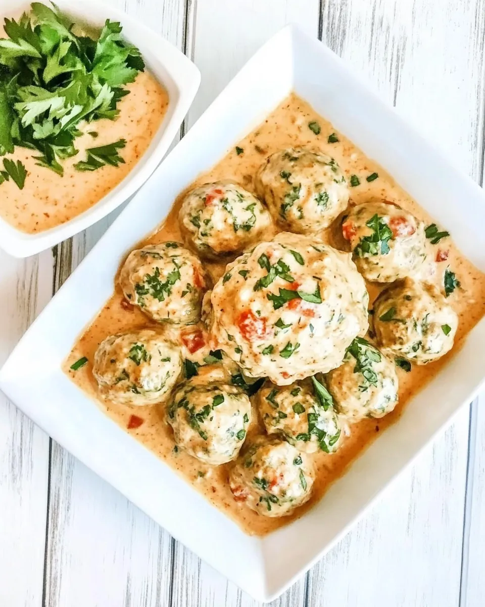 Delicious Buffalo Ranch Chicken Meatballs image
