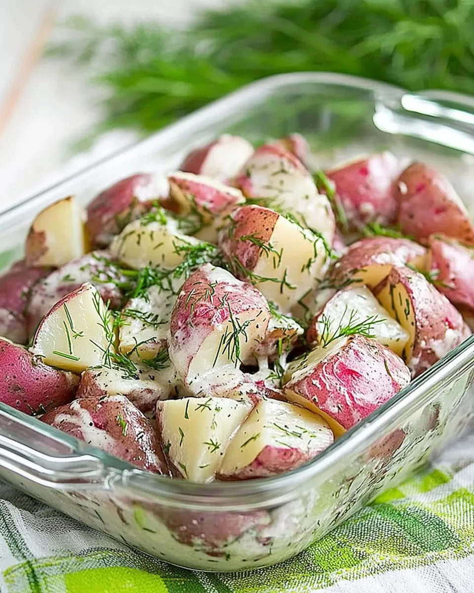 Homemade Buttered Red Potatoes with Dill photo