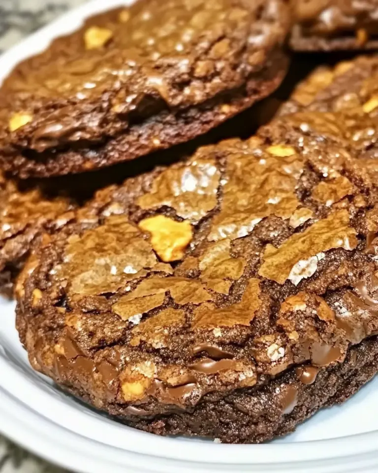 Homemade Butterfinger Brownie Cookies photo