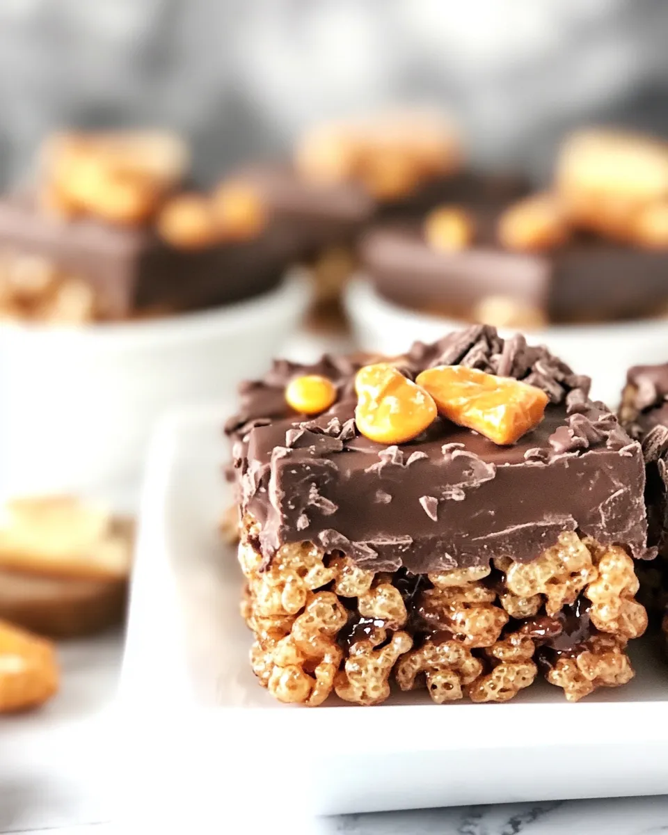 Classic Butterfinger Chocolate Rice Krispie Treats image