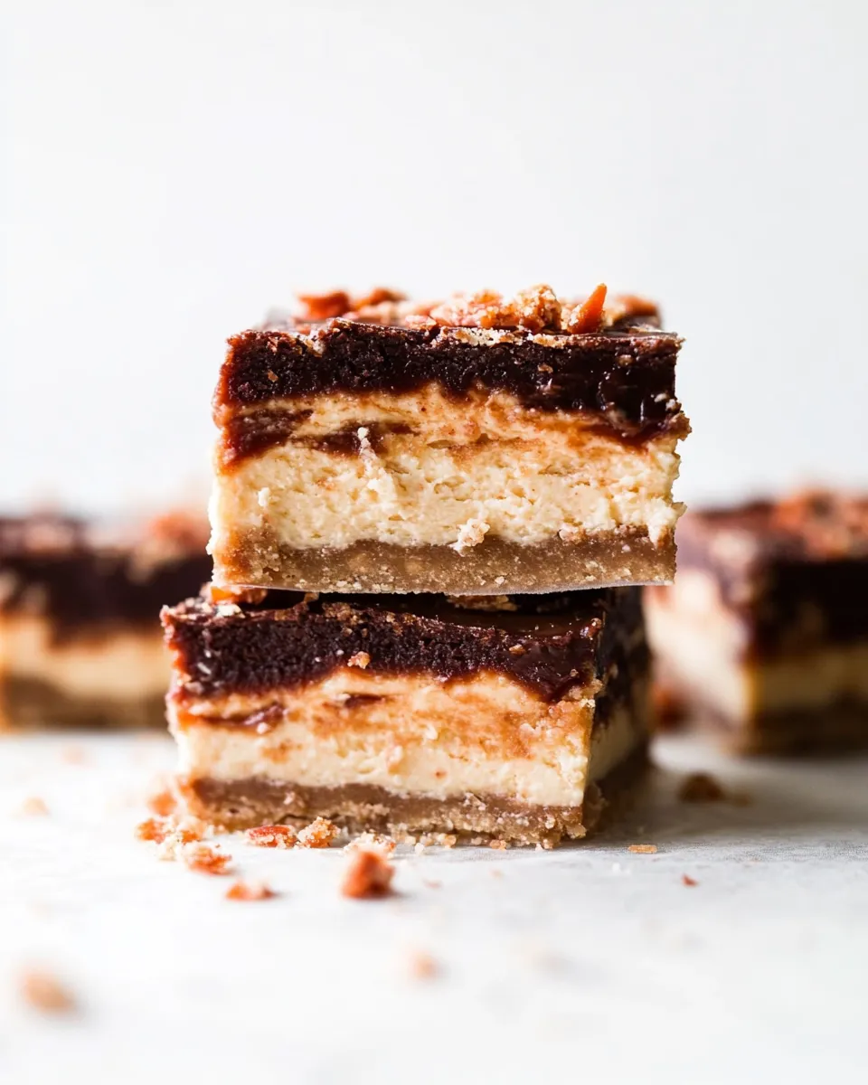 Easy Butterfinger Nutter Butter Cheesecake Bars recipe photo