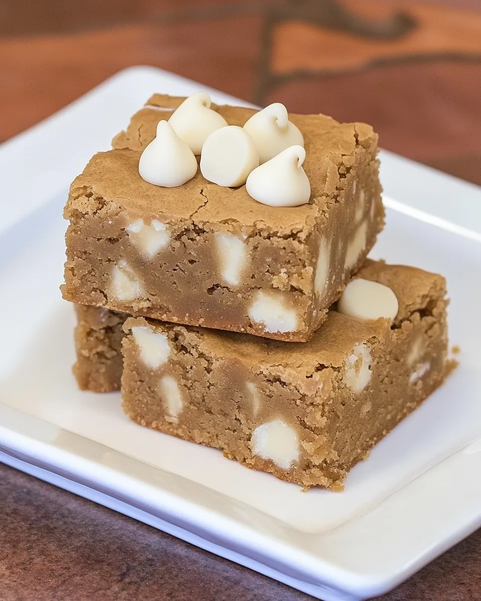 Easy Butterscotch Blondies with White Chocolate Chips image