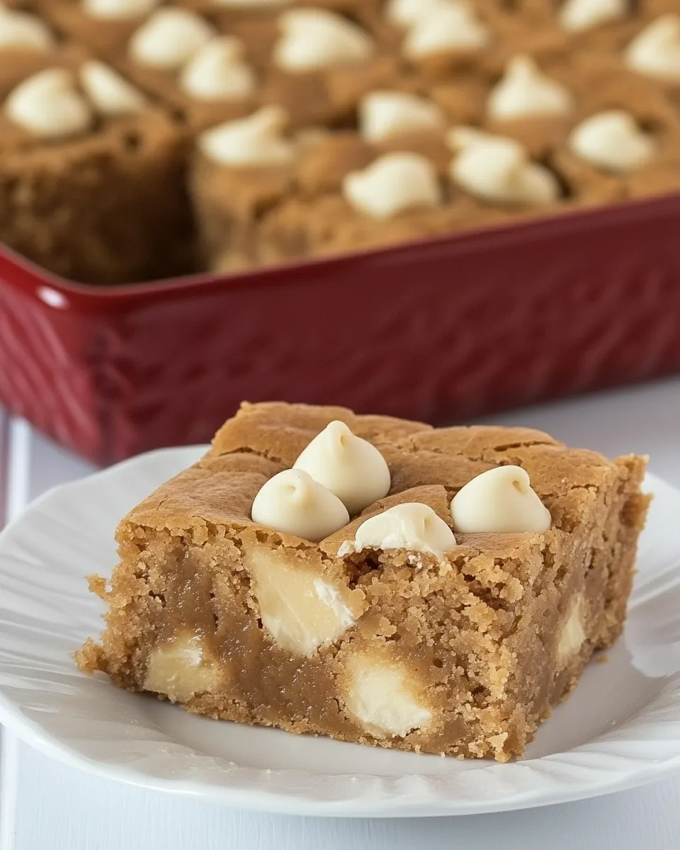 Quick Butterscotch Blondies with White Chocolate Chips recipe photo