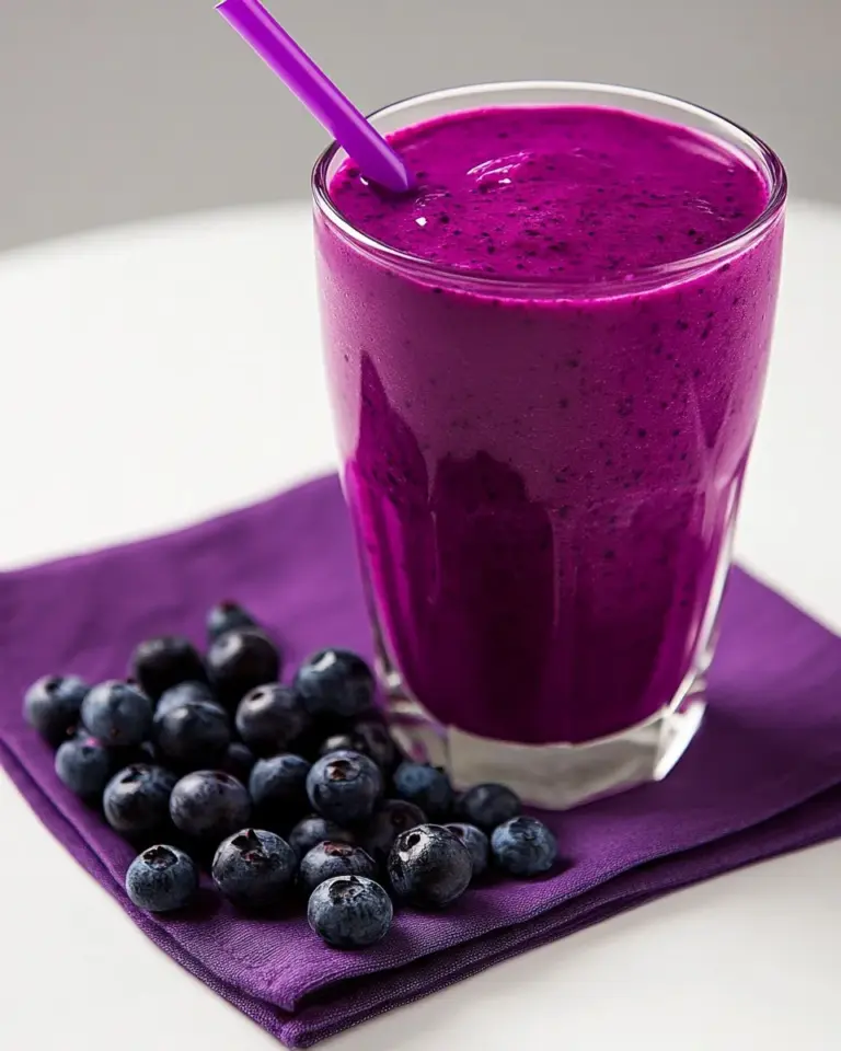 Homemade Cabbage and Berry Purple Smoothies photo