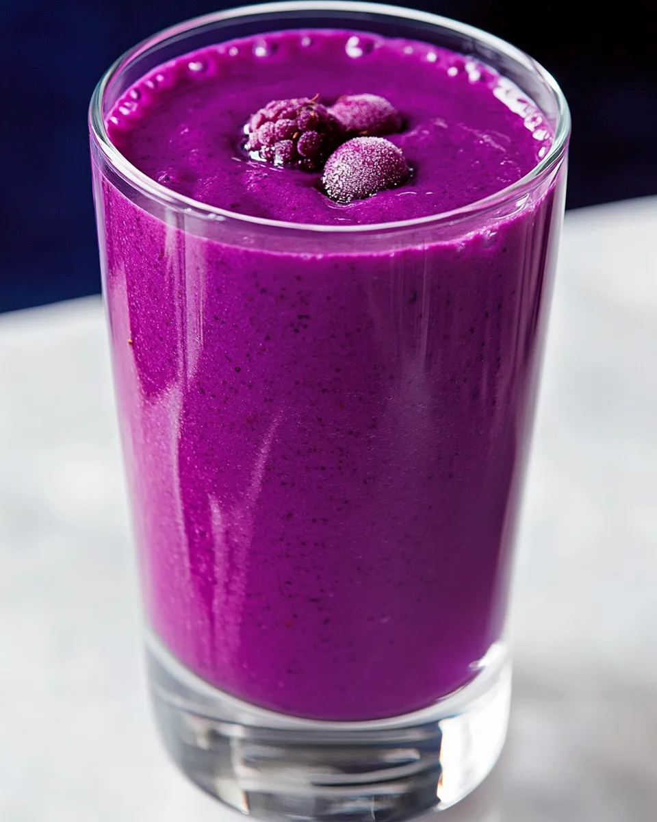 Healthy Cabbage and Berry Purple Smoothies recipe photo
