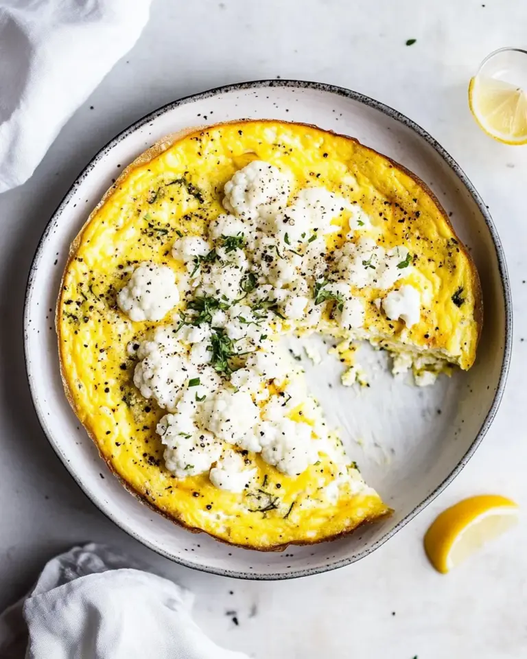 Homemade Cacio e Pepe Frittata with Cauliflower and Lemony Yogurt photo