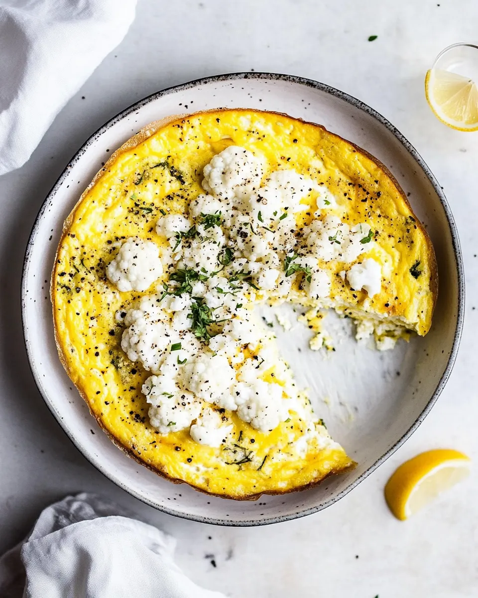Homemade Cacio e Pepe Frittata with Cauliflower and Lemony Yogurt photo