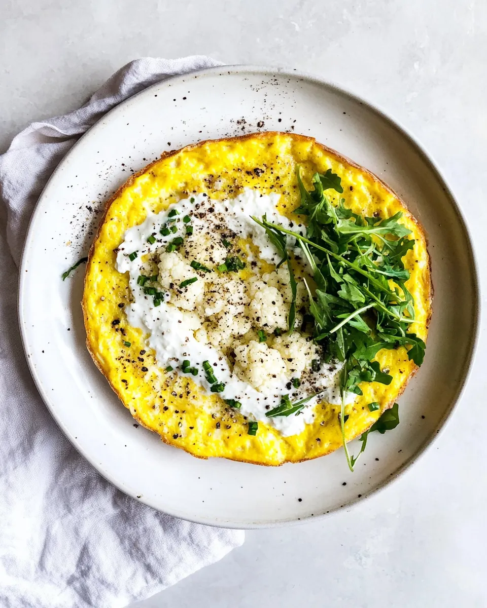 Easy Cacio e Pepe Frittata with Cauliflower and Lemony Yogurt shot