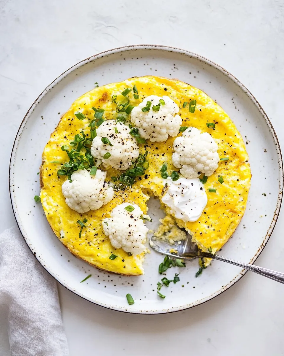 Delicious Cacio e Pepe Frittata with Cauliflower and Lemony Yogurt recipe photo