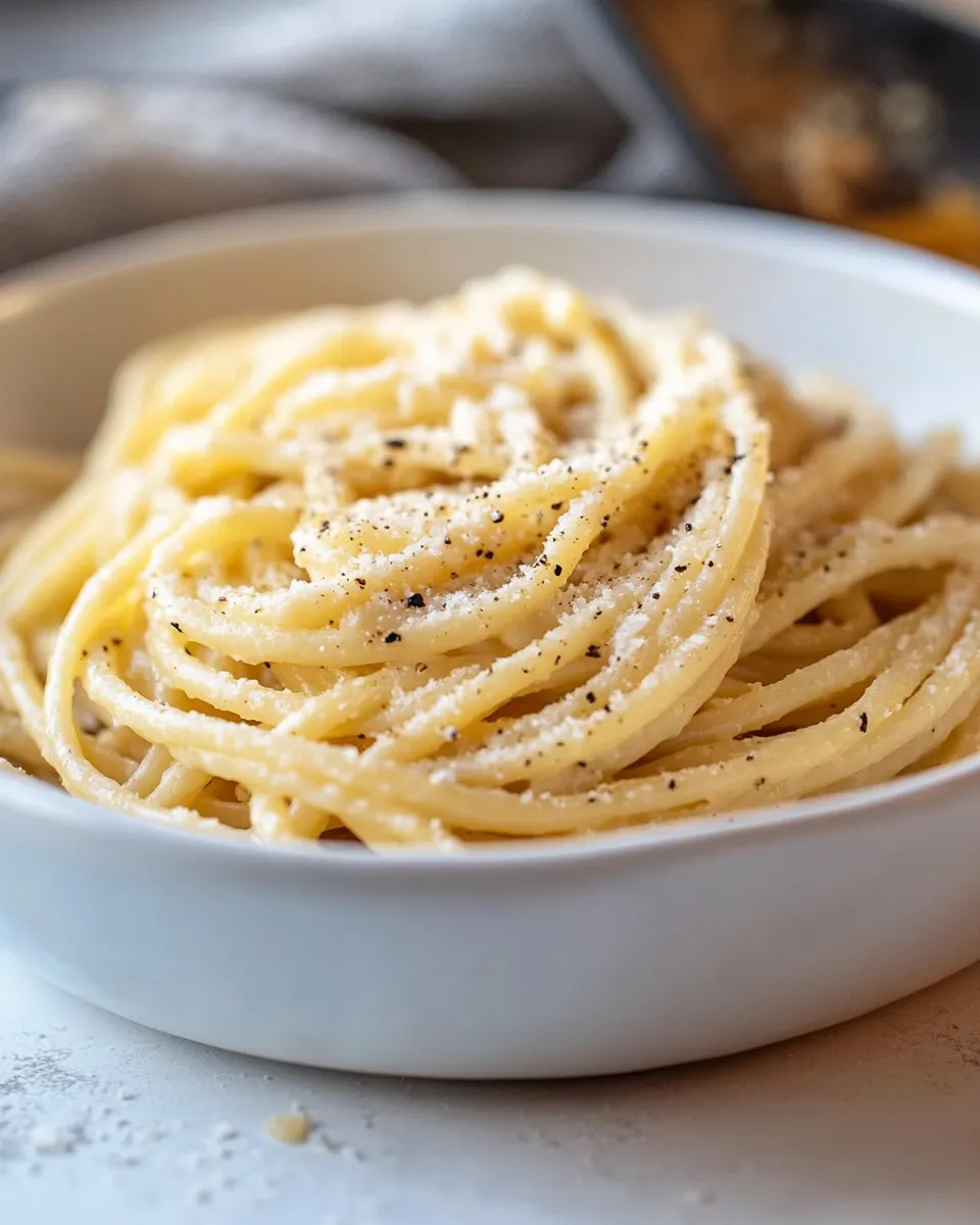 Delicious Cacio e Pepe Pasta shot