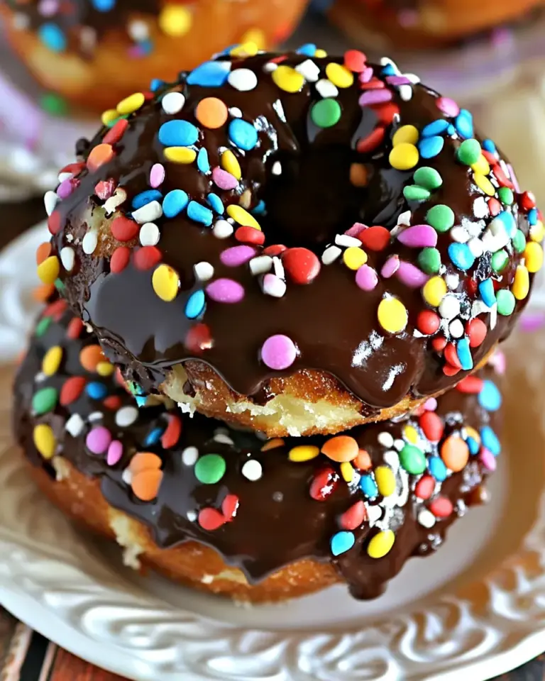 Easy Cake Mix Donuts with Chocolate Glaze photo